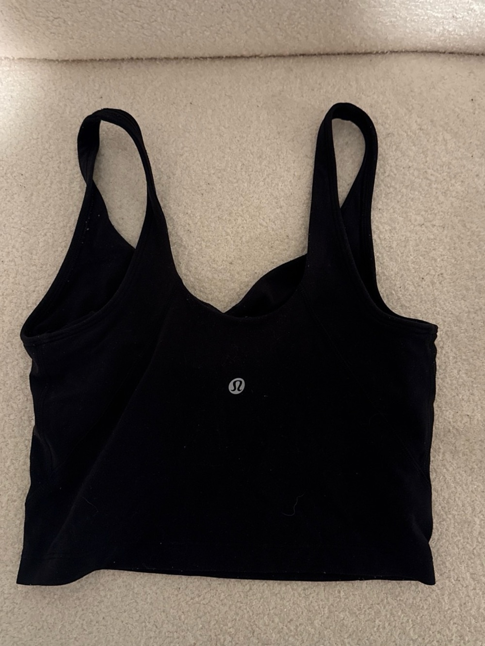 lululemon athletica Black Cropped Scoop Tank